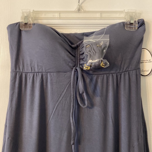 Soma Dress beautiful 45” long brand new with tags gray/bluish color so soft - Picture 2 of 12